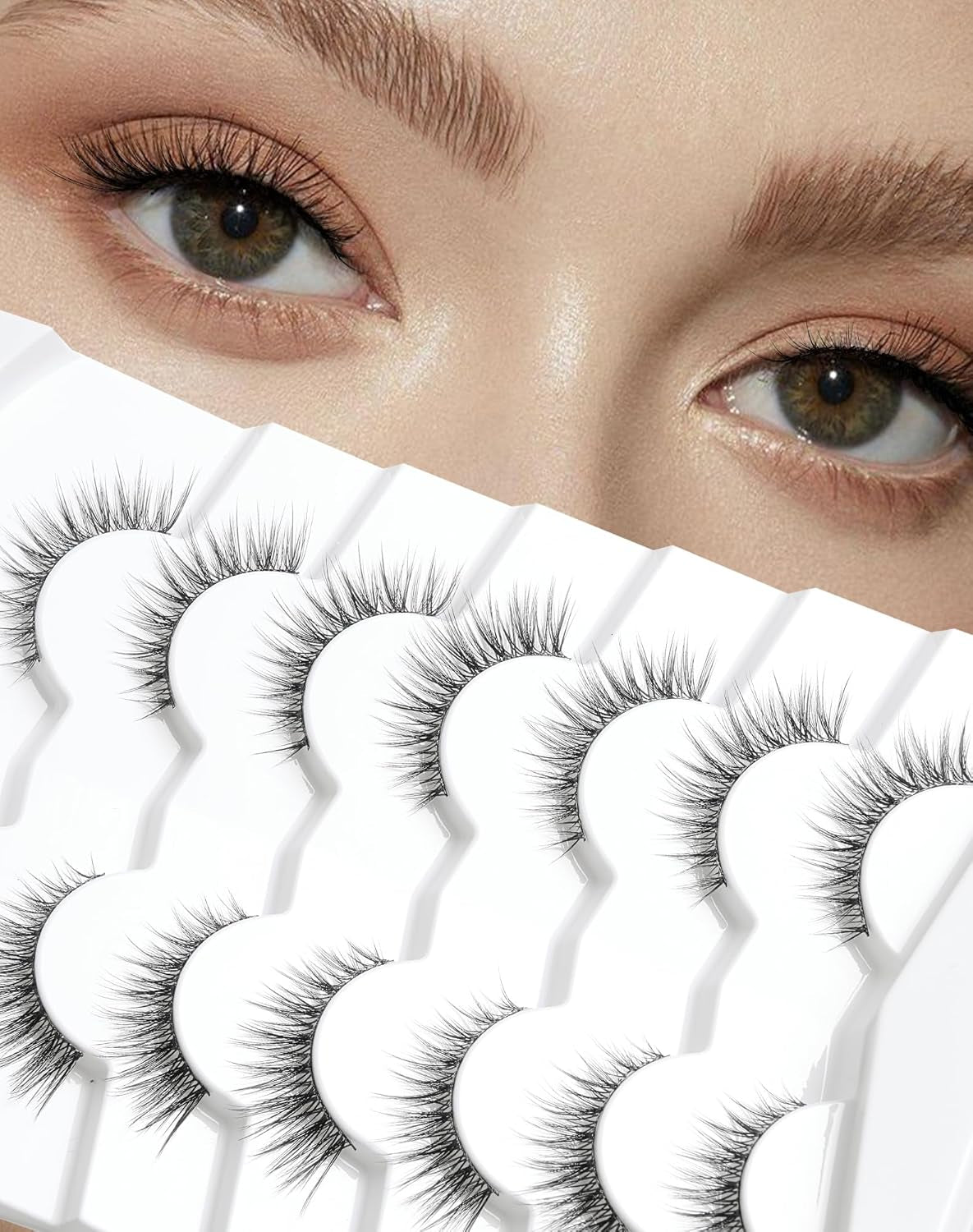 Lashes Wispy Natural Lashes Natural Look Natural Eyelashes Wispy Eyelashes False Eyelashes Natural Fake Lashes 13Mm Lashes 3D Air-Danica