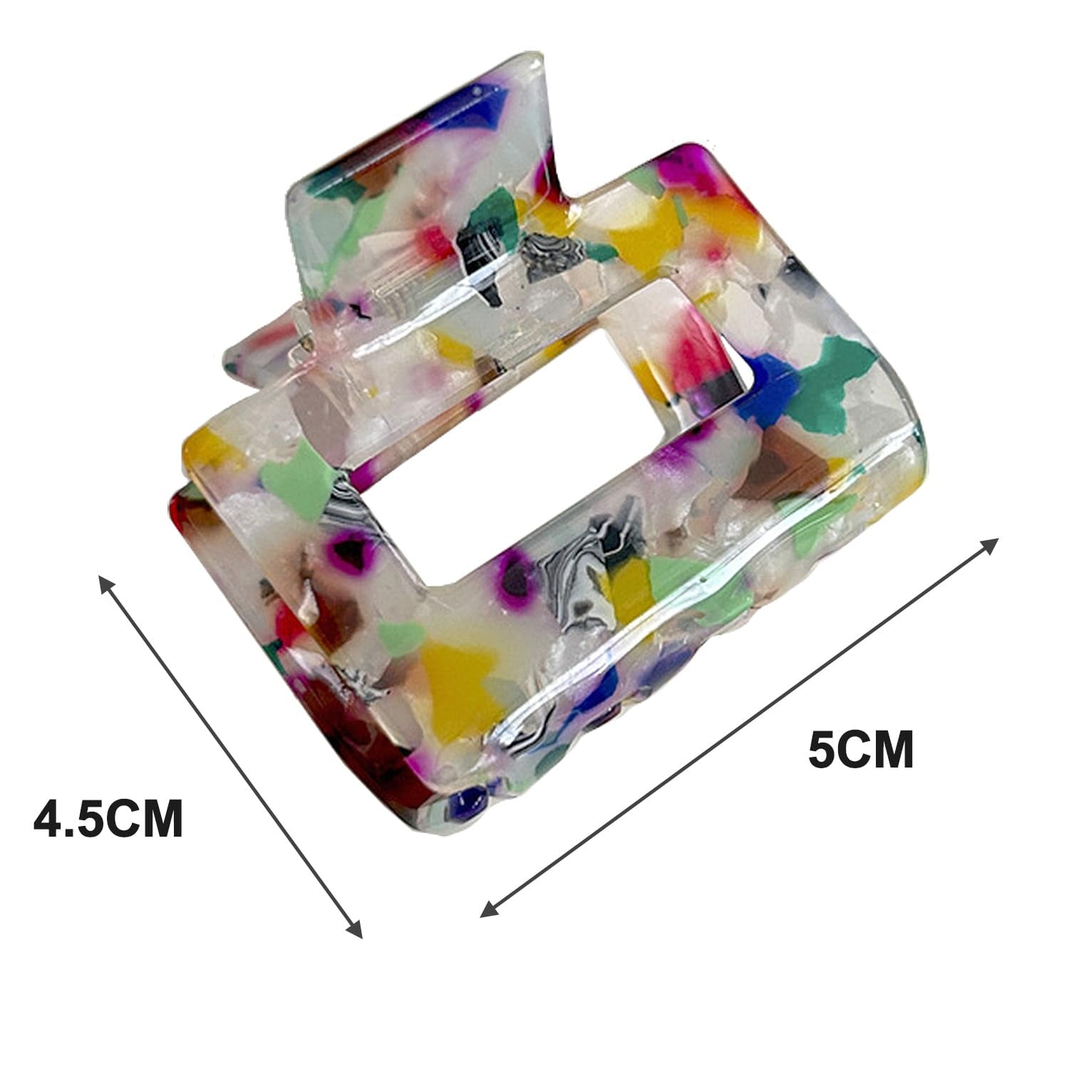 8Pcs Hair Claw Clips,  Hair Clips Square Hair Jaw Clips Hair Accessories for Women Medium Hair Clips Tortoise Barrettes Hair Accessories