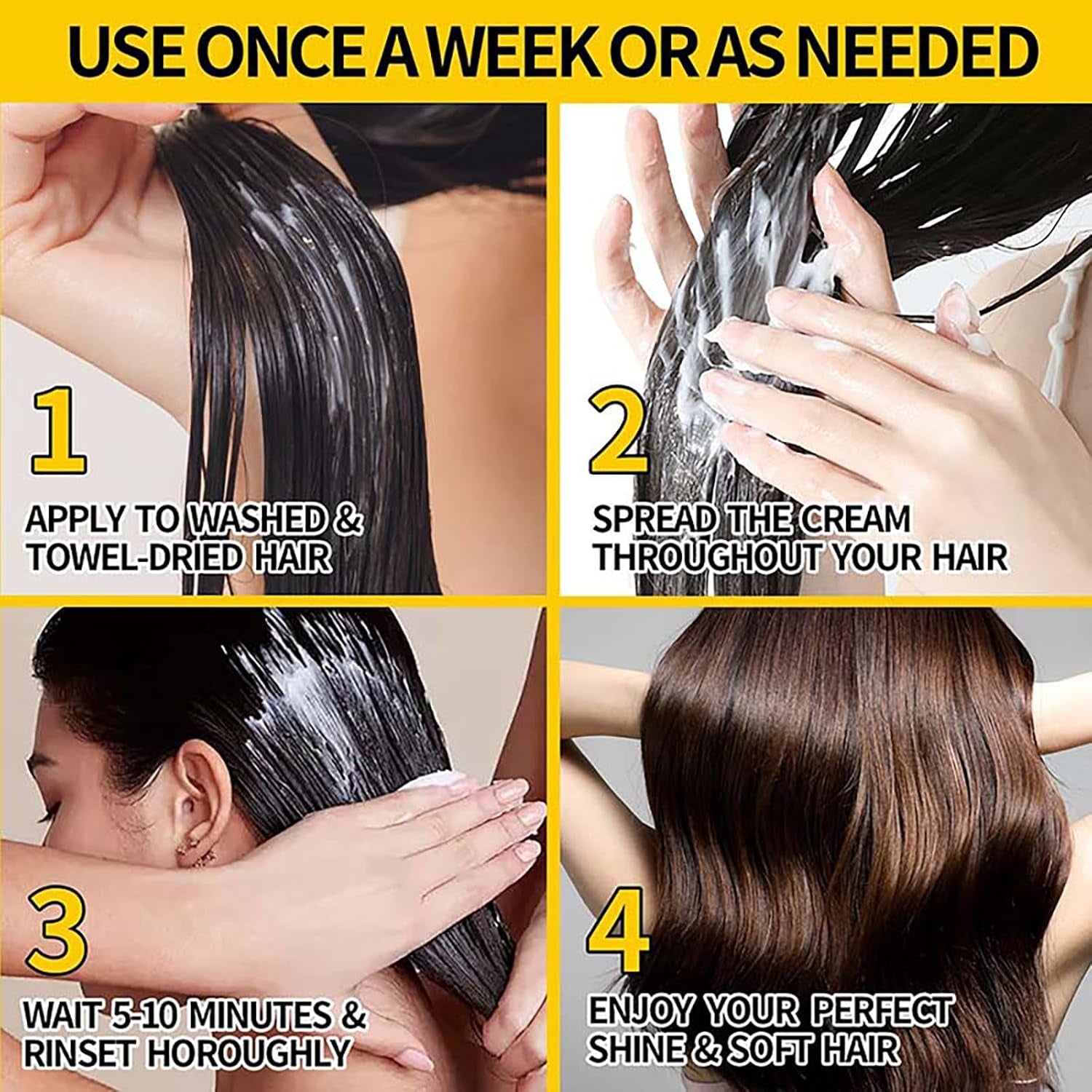 Collagen Hair Mask & Keratin Hair Mask,Hydrating Argan Oil Hair Repair Treatment Deep Conditioner Hair Protein Treatment for Natural Keratin Hair Treatment Hair Masque (Gold)