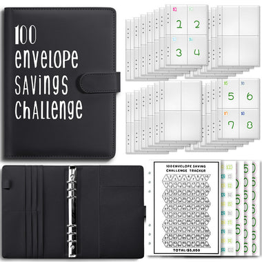 Couple Challenge Save Money Deposit And Savings Journal Book Loose-leaf Binder