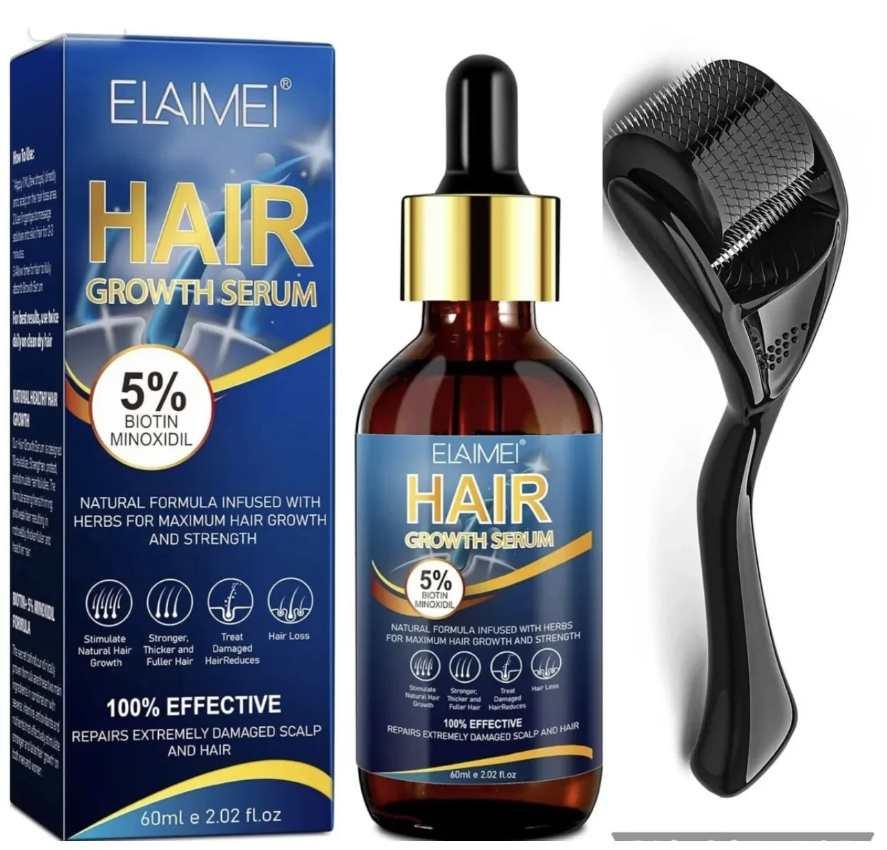 Hair Growth Oil with Biotin Hair Growth Serum Hair Regrowth Treatment for Scalp Hair Loss Hair Thinning, Natural Hair Growth for Thicker Longer Fuller Healthier Hair 2.0