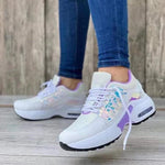 Lace Up Sneakers Women Wedge Heel Running Sports Shoes