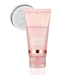 Collagen night wrapping mask in a pink tube, designed for hydration and skin firming, with a clear gel texture.