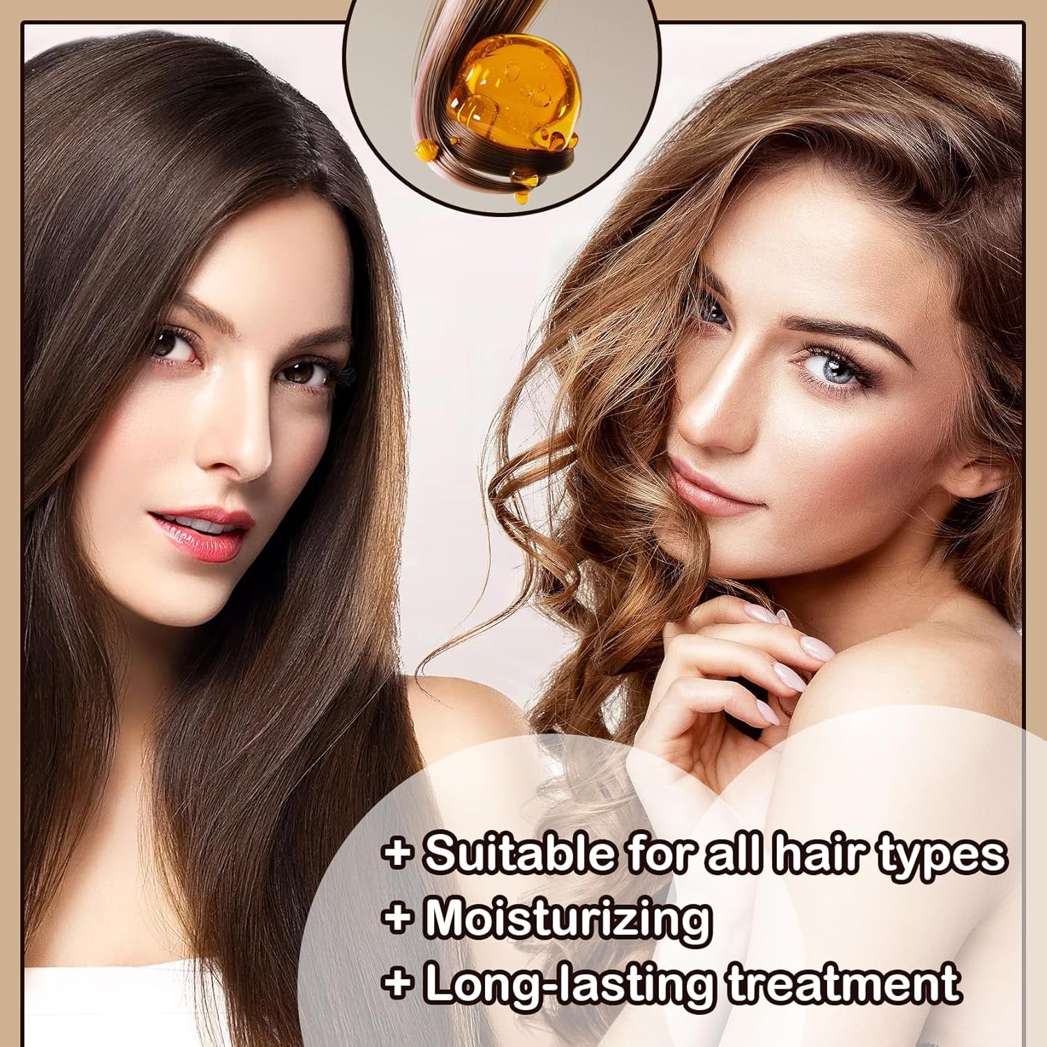Keratin Hair Mask,Deep Conditioning Hair Mask for Hair Care,Hydrating Collagen Hair Mask for All Hair Types