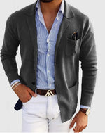 Men's Spring Leisure Printed Double Button Suit Jacket