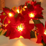 Door Frame Escalator Decoration Red Flower String Lights 0