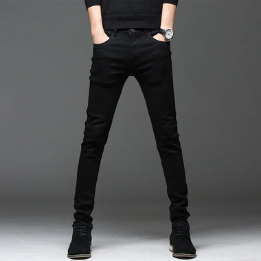 2022 autumn Slim Fit men Jeans Black Classic Fashion Denim Skinny Jeans Male spring men's casual High Quality Trousers