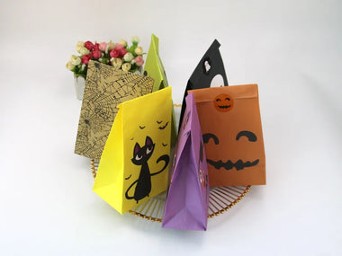 48Pcs/Lot Adorable gift box packing of One-off gift Paper bag For Holloween Festival design Party bags For cookie gift bags