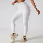 Running Sports Ribbed High Waist Stretch Cropped Fitness Pants