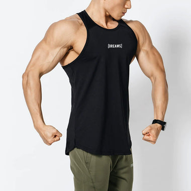 Sports Vest Men's Basketball Quick-Drying I-Shaped Training Top Outer Wear Base Elastic Slim fit Sleeveless Muscle Workout Clothes