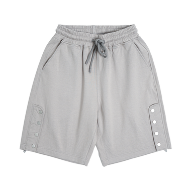 Men's Loose plus Size Fashion Minimalist Row of Buttons Shorts