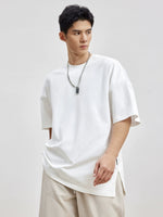 BD New Pure Cotton Men's Minimalist Heavy White Short Sleeve