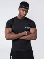 Men's Fashion Brand All-Matching High Elastic Tight round Neck Short Sleeve T-shirt