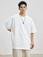 BD New Pure Cotton Men's Minimalist Heavy White Short Sleeve