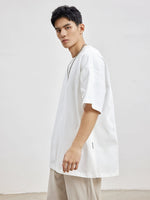 BD New Pure Cotton Men's Minimalist Heavy White Short Sleeve