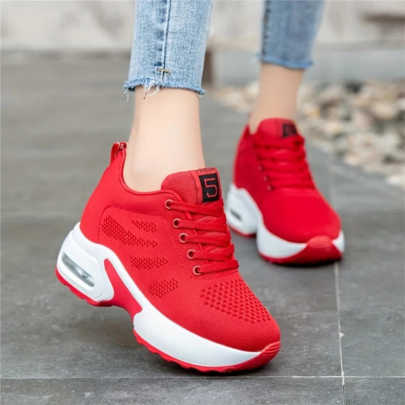 Women Air Cushion Running Sneakers Mesh Shoes