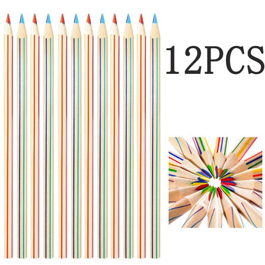 12Pcs  Rainbow Colored Pencils Sketching Painting Crayon for Kids Birhthday Party Favors Back To School Gift School Supplies