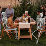 5.4ft 165cm Halloween Realistic Full Body Skeleton Life Size Human Bones with Movable Joints for Halloween Party Prop Decoration