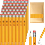 50/100/150pcs Pencils With Eraser Top, 2 HB Pencils Drawing And Sketching, Yellow Wood-Cased Pencils For Office,School Supplies