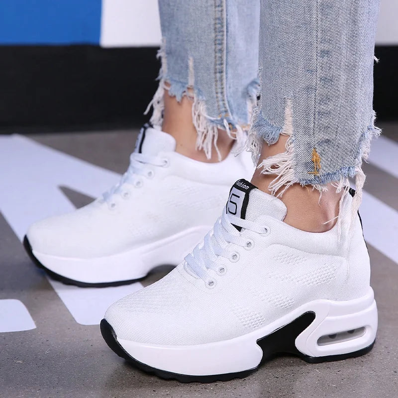 Women Air Cushion Running Sneakers Mesh Shoes