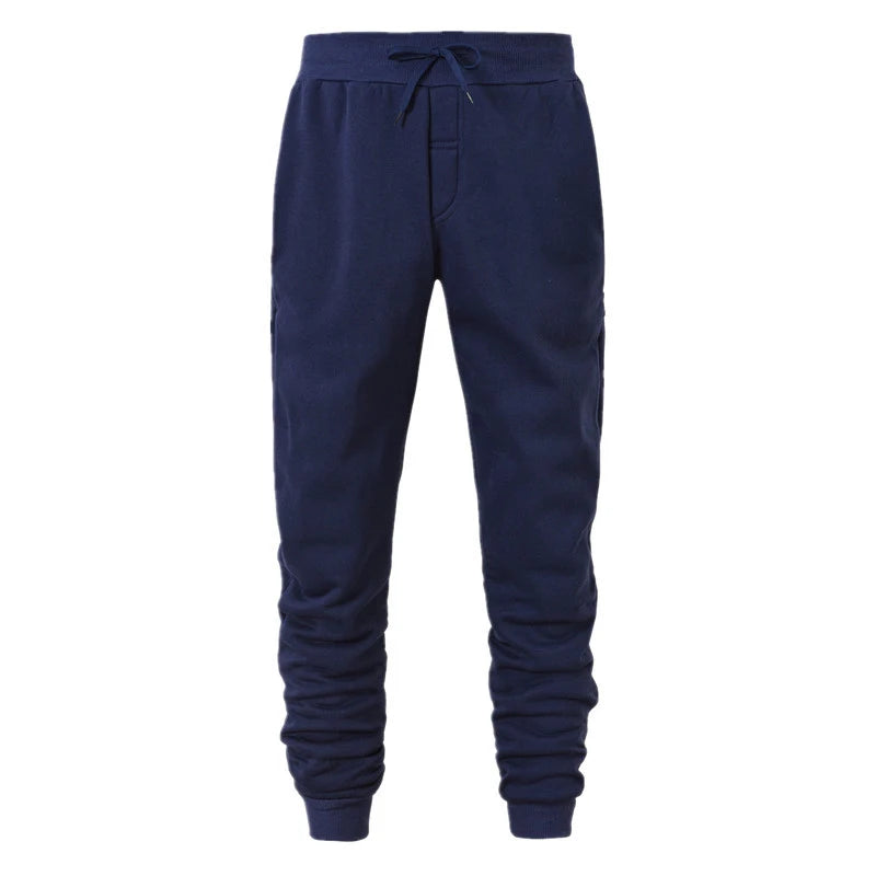 Men’s Casual Sports Jogger Sweatpants Gym Pants in navy blue color, perfect for workouts and casual wear.
