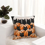 Black Cat In The Pumpkin Holloween Pillowcase Double-sided Printing Cushion Cover Decoration Pillow Case Cover Home Square 45*45