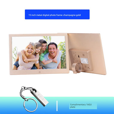 Digital Photo Frame For Home Electronic Photo Album Metal Texture Narrow Edge Smart Photo Frame Picture Movie Table Decoration HD Player 8-Inch 10-Inch 12-Inch 15-Inch Wall Hanging Vertical Advisement Player Display