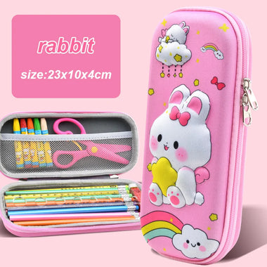 3D Kawaii Pencil Case EVA Large Capacity Waterproof Light Pencil Box for Student School Supply Stationery bag