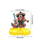 9Pcs/set Holloween Theme Skull Honeycomb Desktop Ornaments for Home Bar Mexican Day of The Dead Halloween Party Decoration