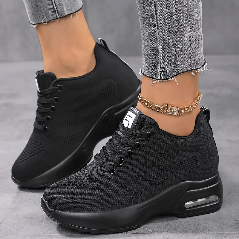 Women Air Cushion Running Sneakers Mesh Shoes