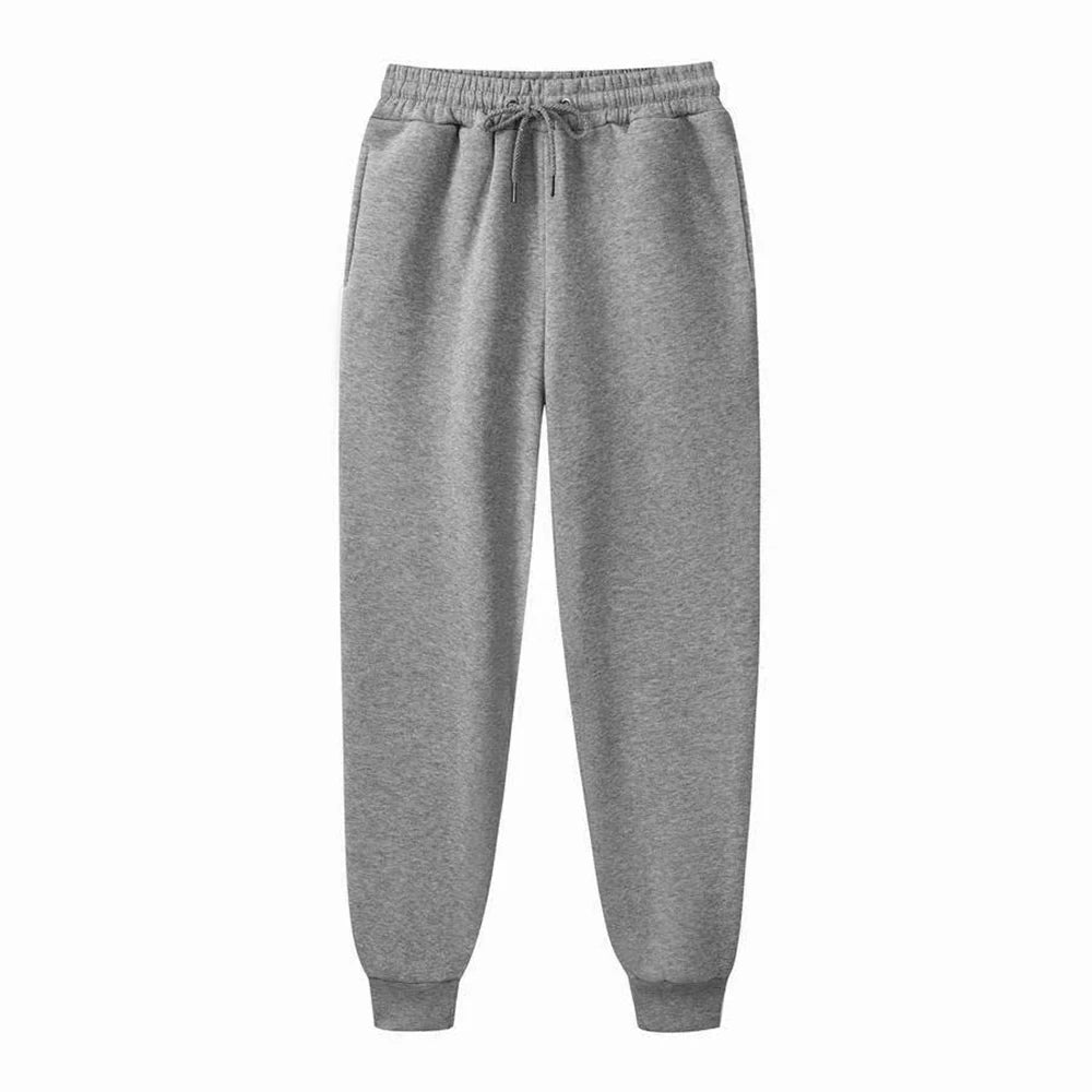 Men’s Casual Sports Jogger Sweatpants Gym Pants in grey color, ideal for workouts and casual outings.