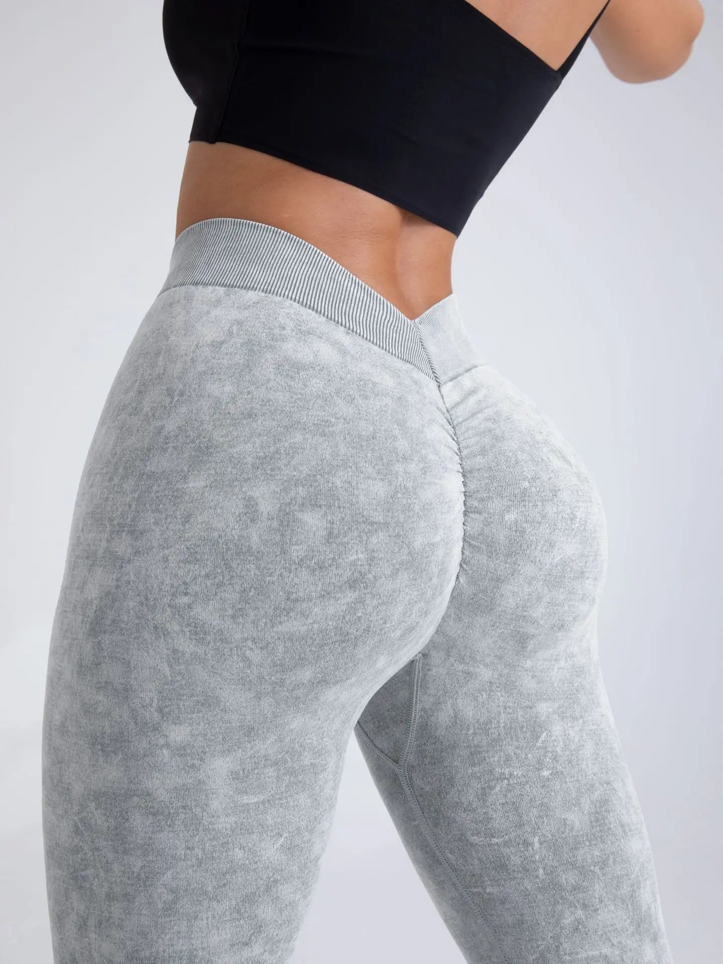 V Back Yoga Pants Women Workout Sport Leggings Fitness
