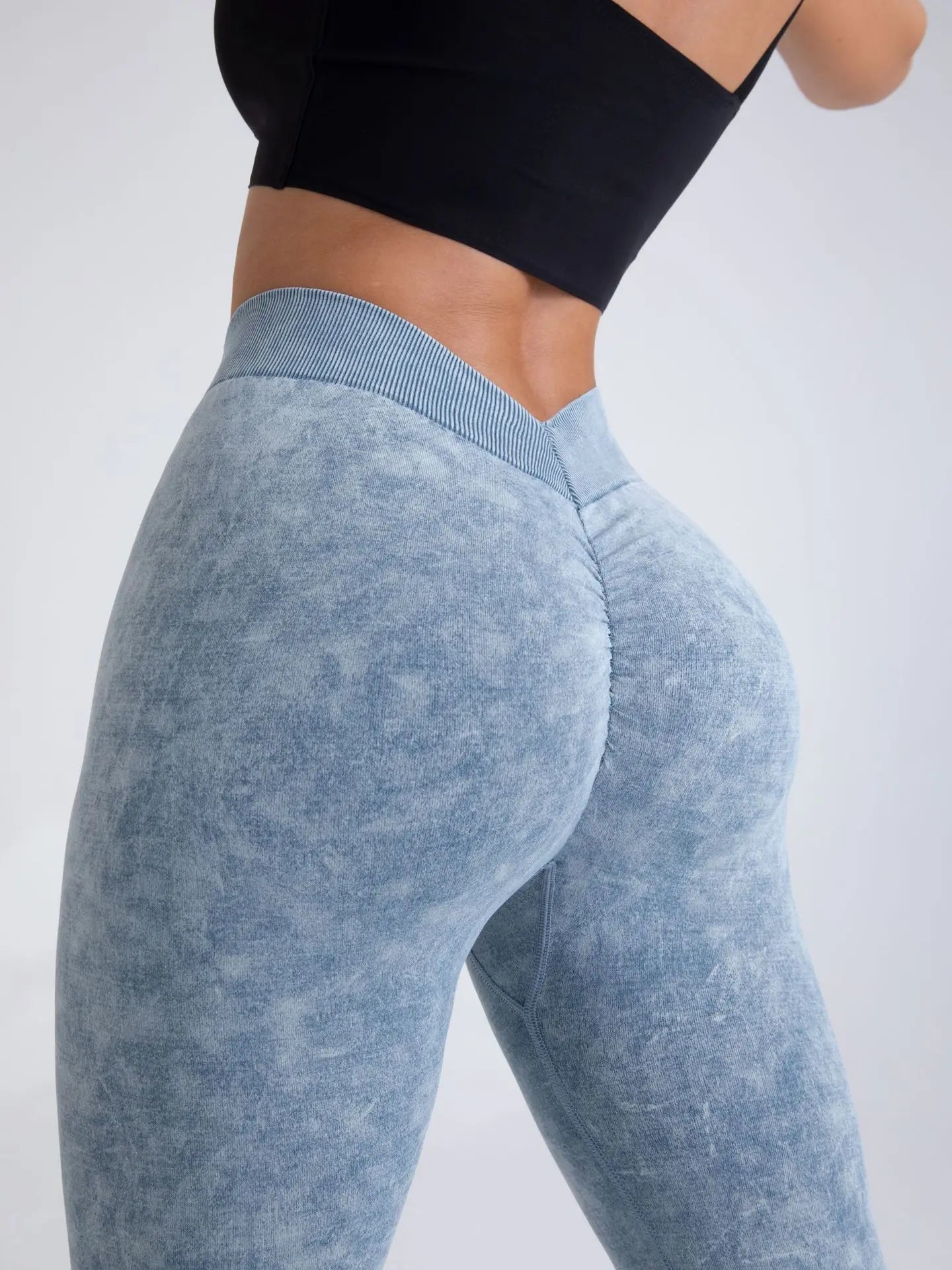 V Back Yoga Pants Women Workout Sport Leggings Fitness