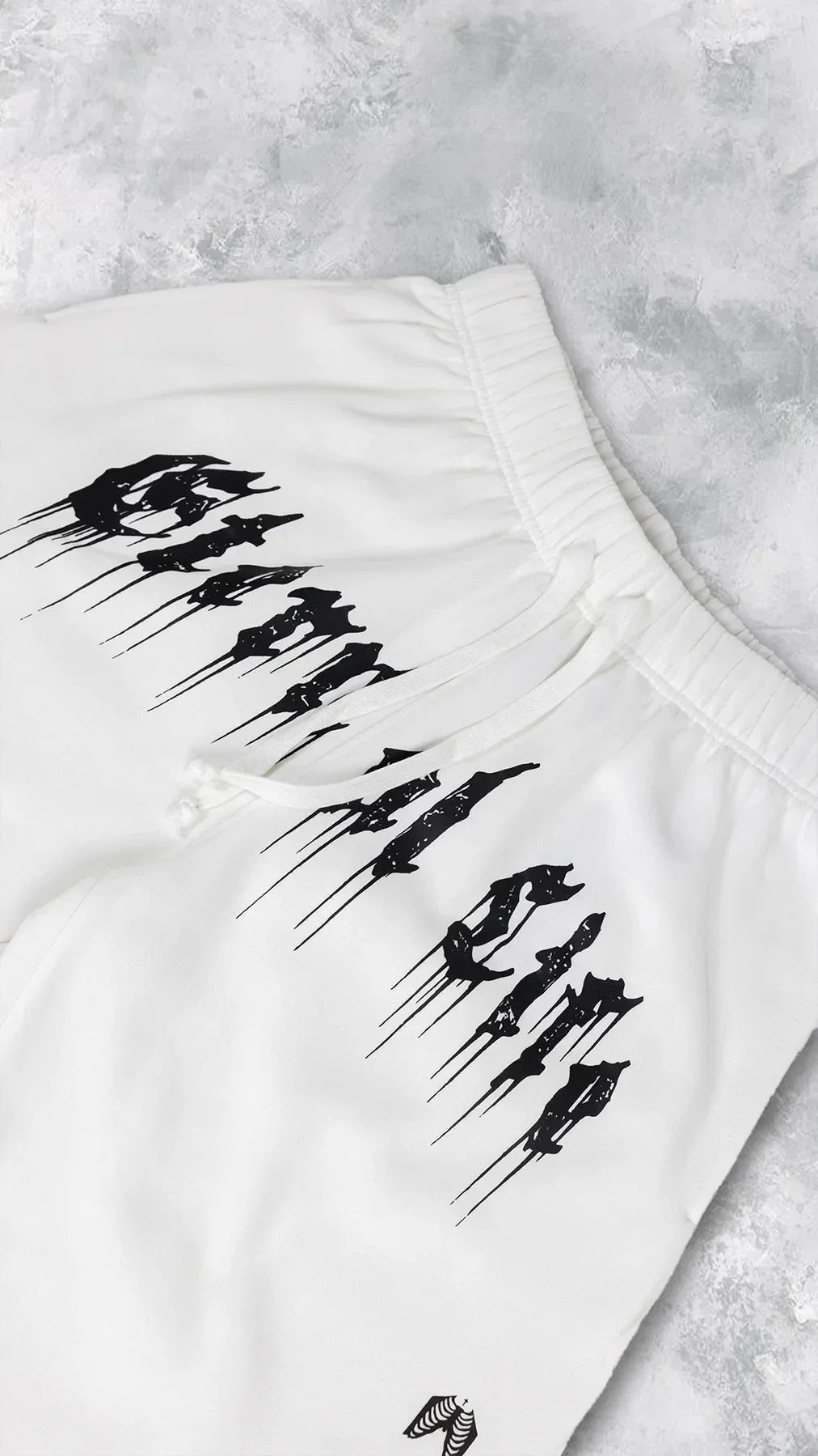 2024 Men’s Sports Pants Casual Gym Training Joggers for New Year in white with black design