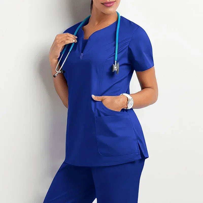 Women Surgical Scrub Set Nurse Medical Workwear Suit