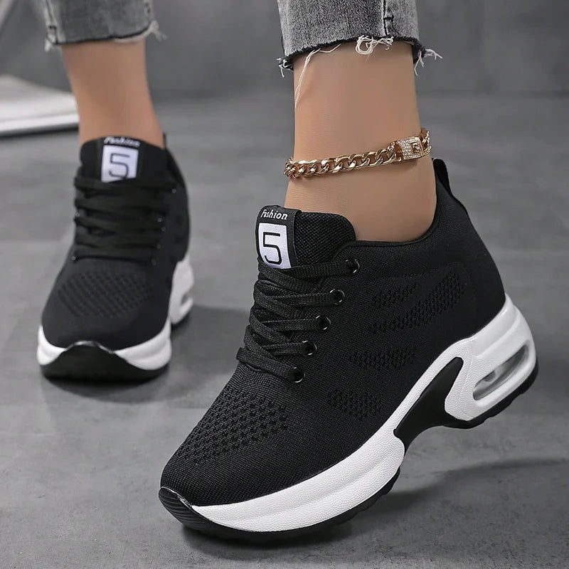 Women Air Cushion Running Sneakers Mesh Shoes
