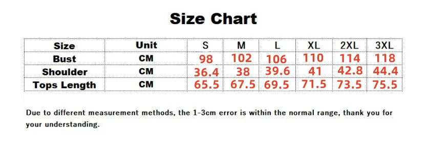 Size chart for Men’s Summer Gym Cotton Tank Top Sleeveless Vest including dimensions for bust and shoulder.