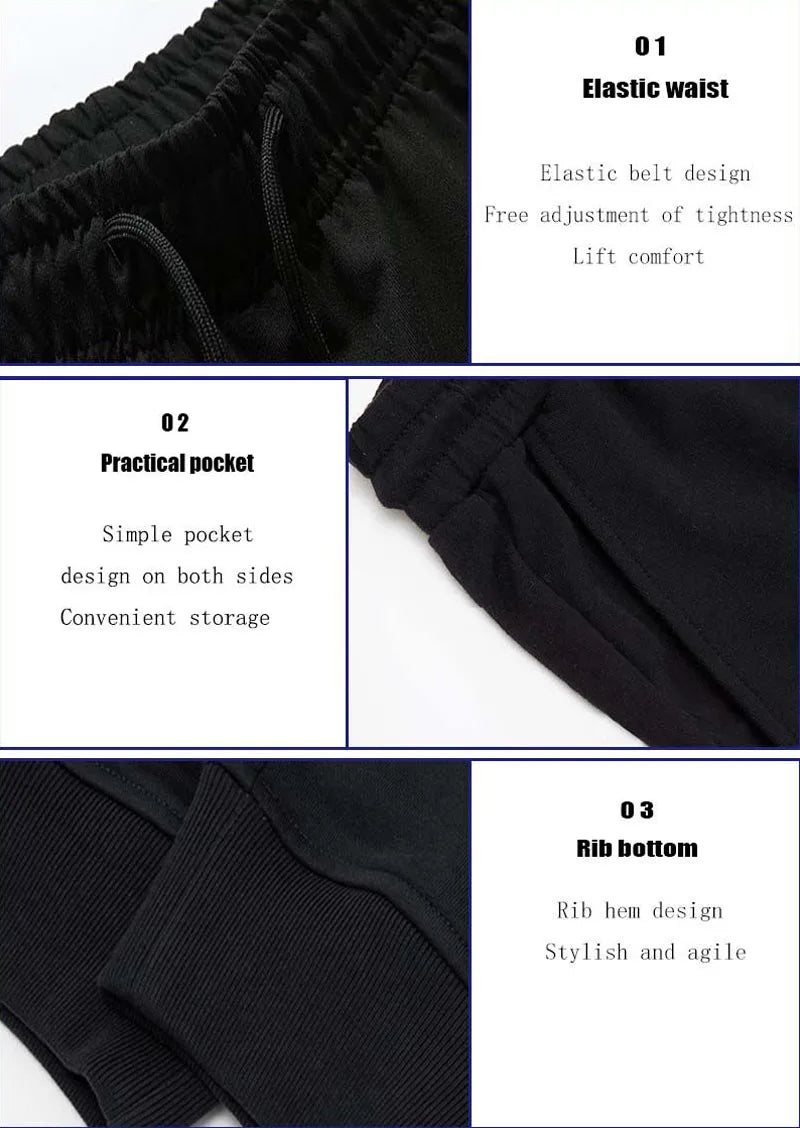 Men’s Casual Fashion Jogger Sweatpants Gym Running Workout Trousers Features of Men’s Casual Fashion Jogger Sweatpants Gym Running Workout: elastic waist, practical pockets, ribbed bottom design.