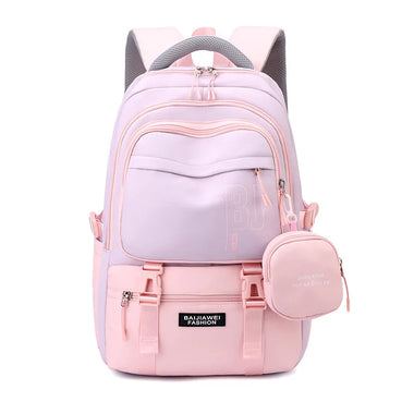 BAIJIAWEI Girls Waterproof School Bags With purse For Teenage girls Children Backpack schoolbag Printing Kids School Backpacks