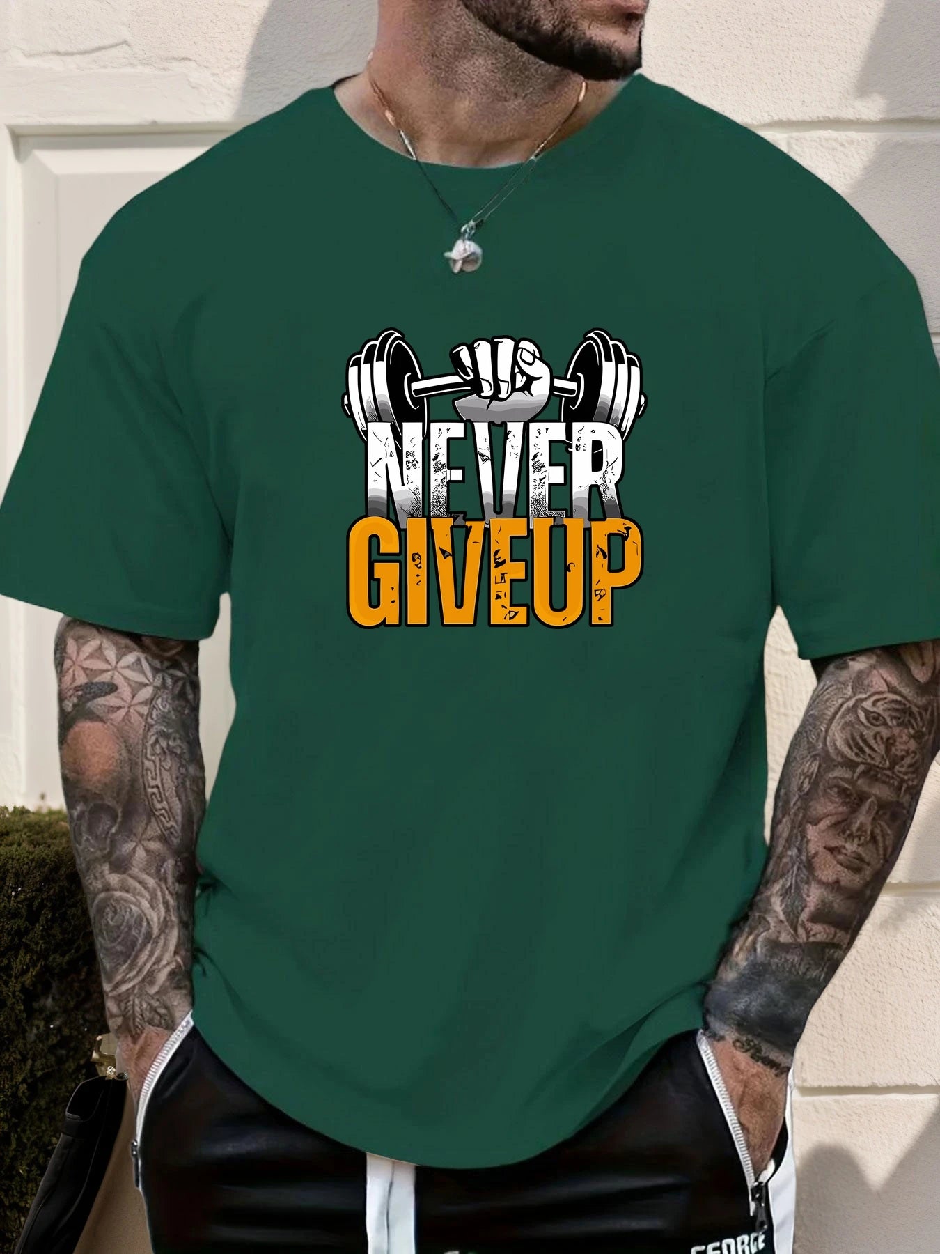 Men's Gym T-shirt Never Give Up 