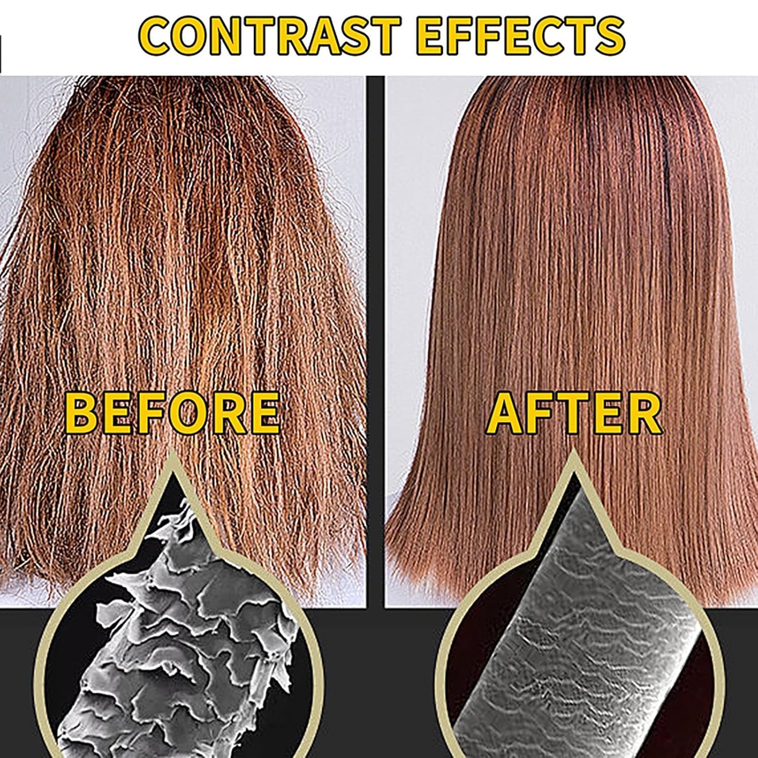 Collagen Hair Mask & Keratin Hair Mask,Hydrating Argan Oil Hair Repair Treatment Deep Conditioner Hair Protein Treatment for Natural Keratin Hair Treatment Hair Masque (Gold)