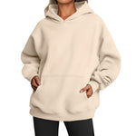 Women's Hoodies With Pockets Fashion Solid Sweatshirt Oversized Hooded Sweater Womens Clothing